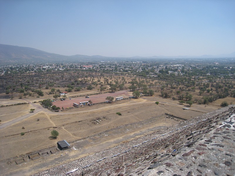 Mexico Pyramids - Mexico City 2009 0420.jpg - A trip to the Teotihuacan area of Mexico to visit the pyramids. A vast complex and a great climb to the top. This was followed by lunch in a cave, then a visit to the historical center of Mexico City. March 2009.